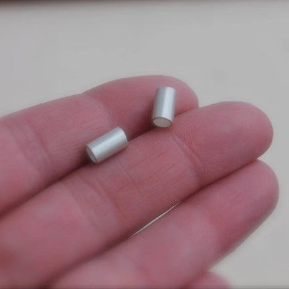 Silver Tube Post Earrings in Silver