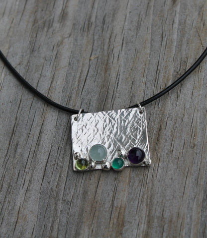 Tumbling Stones Necklace In Sterling Silver