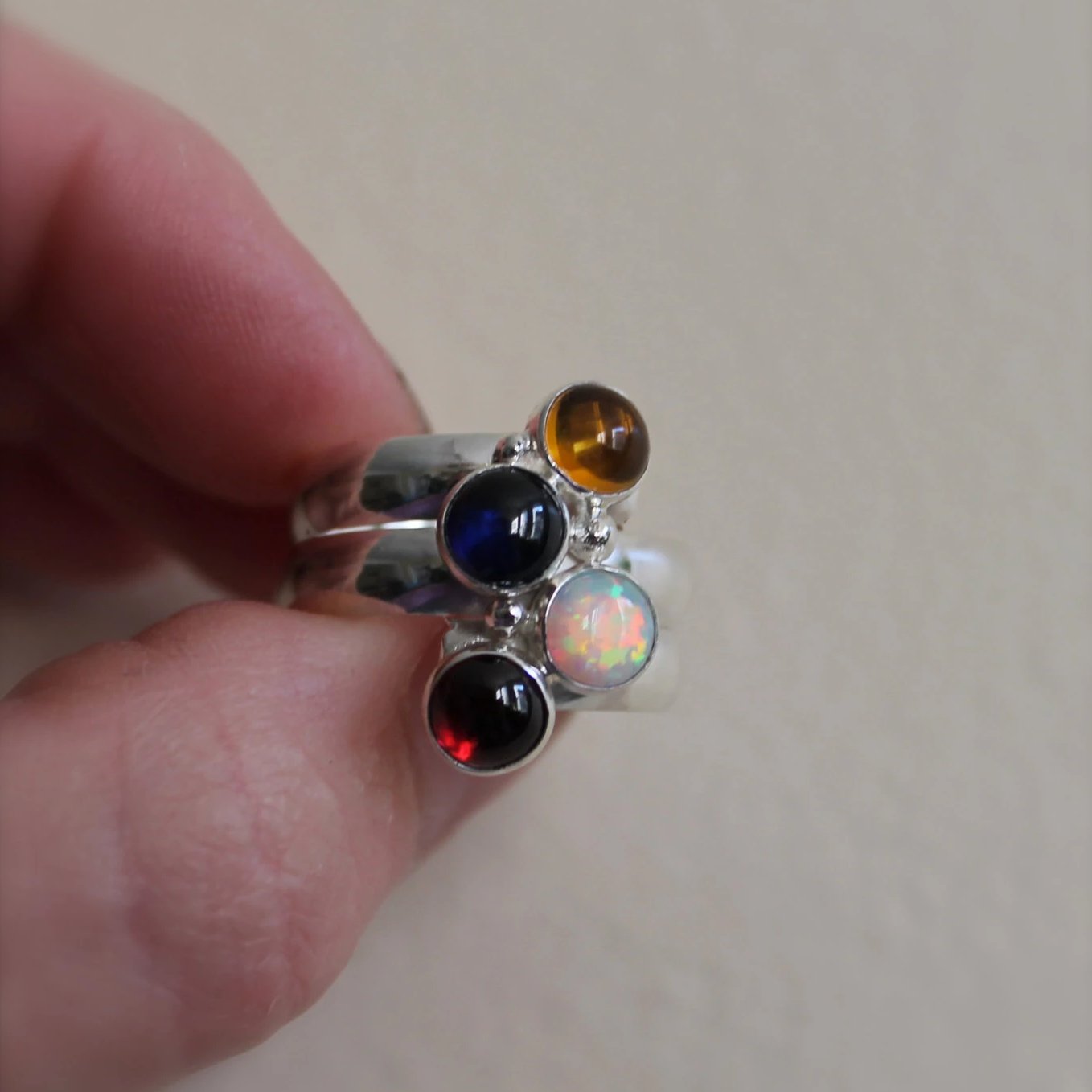 Birthstone Ring Fairy Tale Ring Four Stones
