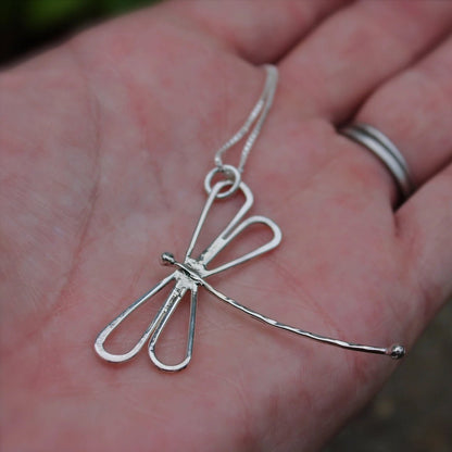 Dragonfly Necklace in Silver