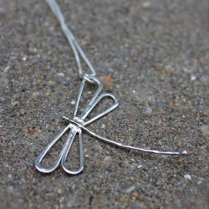 Dragonfly Necklace in Silver