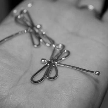 Dragonfly Necklace in Silver