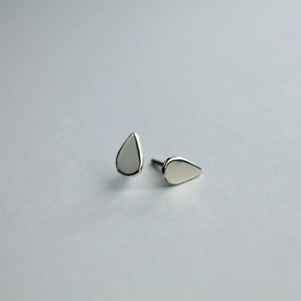 Teardrop Raindrop Silver Earrings