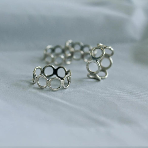 Modern Circles Ring in Silver