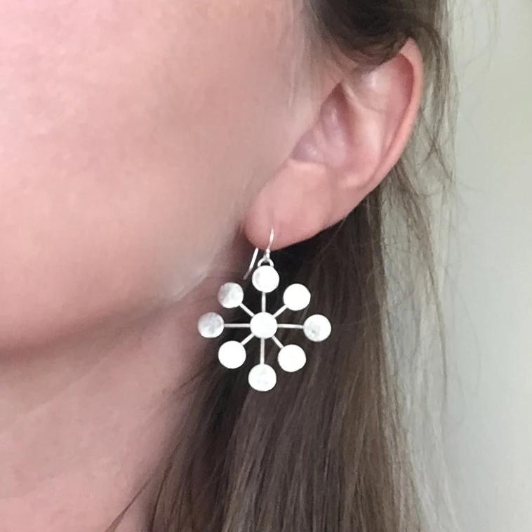 Starburst Earrings in Silver