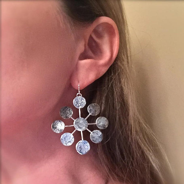 Starburst Earrings in Silver