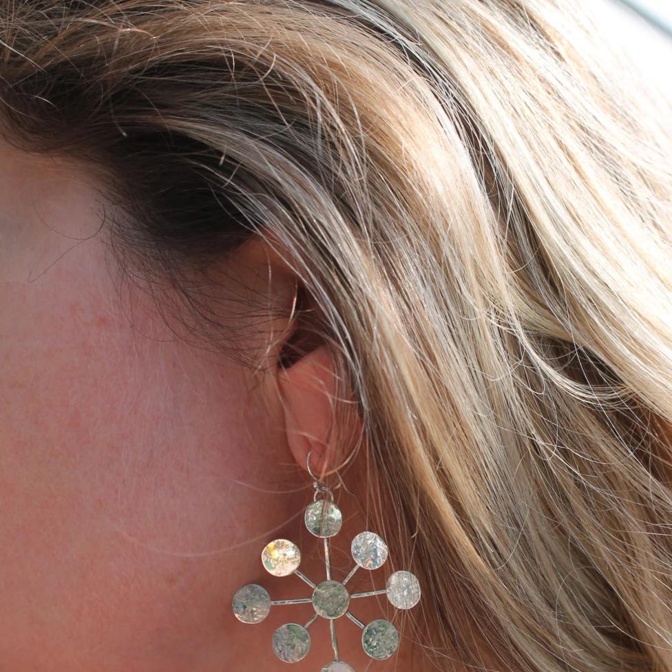 Starburst Earrings in Silver
