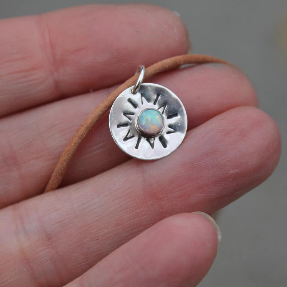 You Are My Sunshine Silver and Stone Necklace