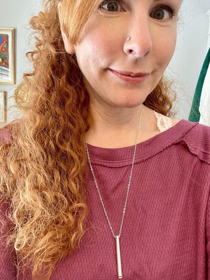 Breathing Necklace - Breathing tool - Sterling Silver  - Anxiety Relief - Mindful Jewelry- Stress Relief - Natural Relief - Meditation Necklace