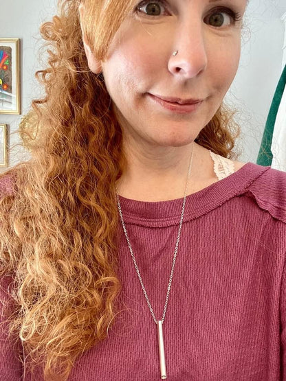 Breathing Necklace - Breathing tool - Sterling Silver  - Anxiety Relief - Mindful Jewelry- Stress Relief - Natural Relief - Meditation Necklace