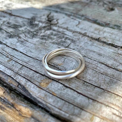 Triple Ring in Silver Roll on Fidget Ring